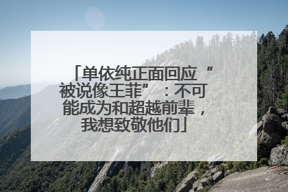 单依纯正面回应“被说像王菲”：不可能成为和超越前辈，我想致敬他们