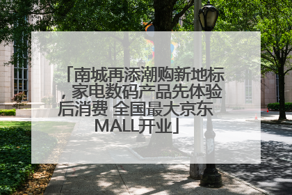 南城再添潮购新地标，家电数码产品先体验后消费 全国最大京东MALL开业