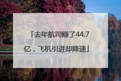 去年航司赚了44.7亿，飞机引进却降速