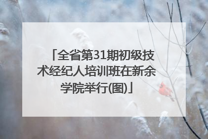 全省第31期初级技术经纪人培训班在新余学院举行(图)