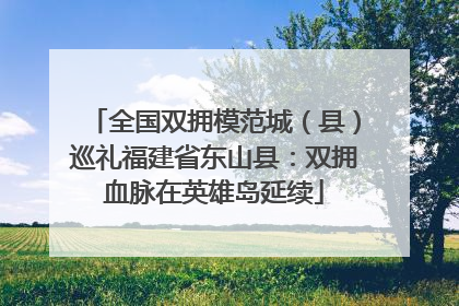 全国双拥模范城（县）巡礼福建省东山县：双拥血脉在英雄岛延续