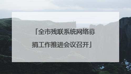 全市残联系统网络募捐工作推进会议召开