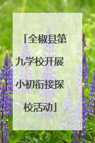 全椒县第九学校开展小初衔接探校活动