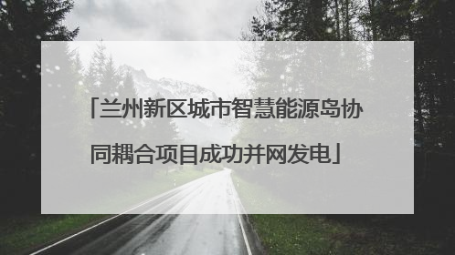 兰州新区城市智慧能源岛协同耦合项目成功并网发电