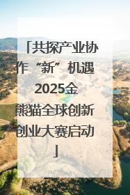 共探产业协作“新”机遇 2025金熊猫全球创新创业大赛启动