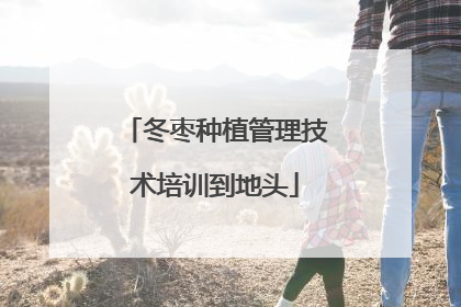 冬枣种植管理技术培训到地头