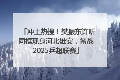 冲上热搜！樊振东许昕同框现身河北雄安，备战2025乒超联赛