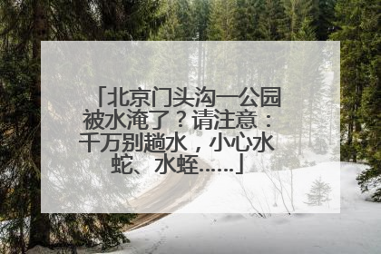 北京门头沟一公园被水淹了？请注意：千万别趟水，小心水蛇、水蛭……