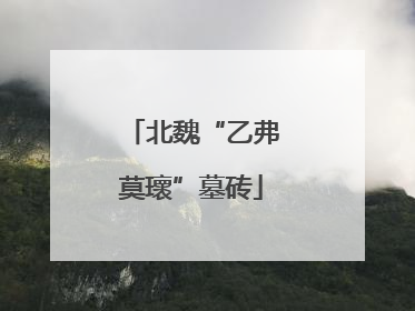 北魏“乙弗莫瓌”墓砖