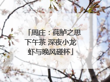 周庄：莼鲈之思下午茶 深夜小龙虾与晚风碰杯