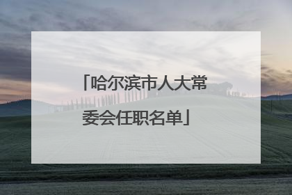 哈尔滨市人大常委会任职名单