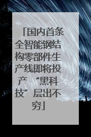 国内首条全智能钢结构零部件生产线即将投产 “黑科技”层出不穷