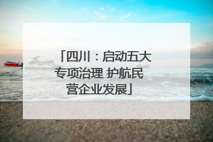 四川：启动五大专项治理 护航民营企业发展