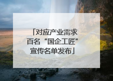 对应产业需求 百名“国企工匠”宣传名单发布