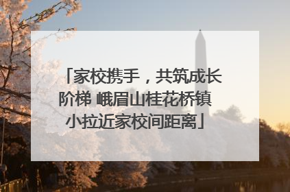 家校携手，共筑成长阶梯 峨眉山桂花桥镇小拉近家校间距离