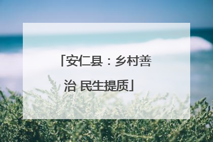 安仁县：乡村善治 民生提质