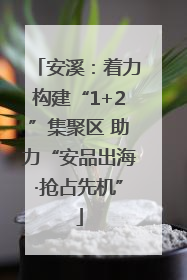 安溪：着力构建“1+2”集聚区 助力“安品出海·抢占先机”