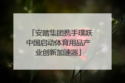 安踏集团携手璞跃中国启动体育用品产业创新加速器