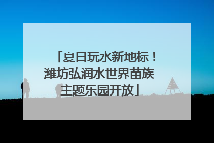 夏日玩水新地标！潍坊弘润水世界苗族主题乐园开放