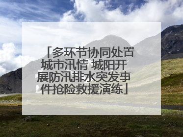 多环节协同处置城市汛情 城阳开展防汛排水突发事件抢险救援演练