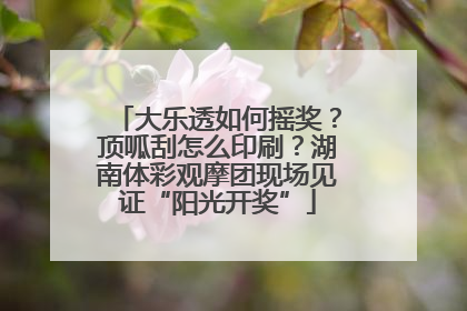 大乐透如何摇奖？顶呱刮怎么印刷？湖南体彩观摩团现场见证“阳光开奖”