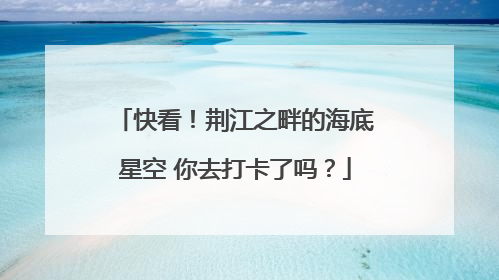 快看！荆江之畔的海底星空 你去打卡了吗？