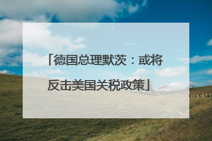 德国总理默茨：或将反击美国关税政策