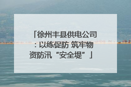 徐州丰县供电公司：以练促防 筑牢物资防汛“安全堤”