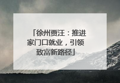 徐州贾汪：推进家门口就业，引领致富新路径