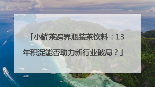 小罐茶跨界瓶装茶饮料：13年积淀能否助力新行业破局？