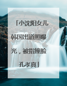 小沈阳女儿韩国出道照曝光，被指撞脸孔孝真