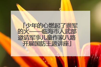 少年的心燃起了崇军的火——临海市人武部邀请军事儿童作家八路开展国防主题讲座