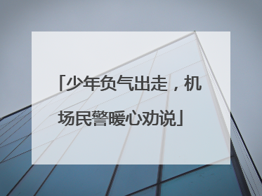 少年负气出走，机场民警暖心劝说