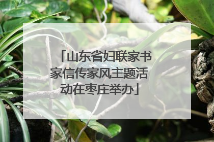 山东省妇联家书家信传家风主题活动在枣庄举办