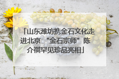 山东潍坊携金石文化走进北京 “金石宗师”陈介祺罕见珍品亮相