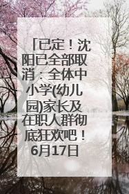 已定！沈阳已全部取消：全体中小学(幼儿园)家长及在职人群彻底狂欢吧！6月17日开始实行！18岁及以上可参加25年学历提升报名！