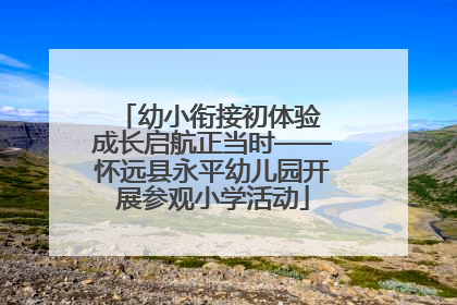 幼小衔接初体验 成长启航正当时——怀远县永平幼儿园开展参观小学活动