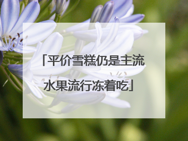平价雪糕仍是主流 水果流行冻着吃