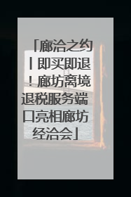 廊洽之约丨即买即退！廊坊离境退税服务端口亮相廊坊经洽会