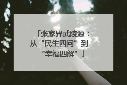 张家界武陵源：从“民生四问”到“幸福四解”