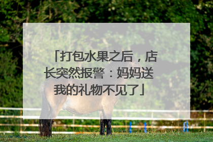 打包水果之后，店长突然报警：妈妈送我的礼物不见了