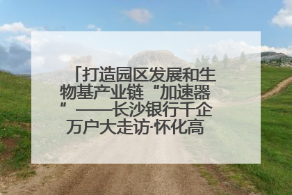 打造园区发展和生物基产业链“加速器”——长沙银行千企万户大走访·怀化高新区、生物基产业链专场活动举行