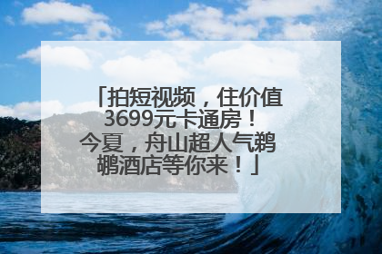 拍短视频，住价值3699元卡通房！今夏，舟山超人气鹈鹕酒店等你来！