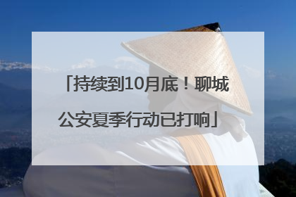 持续到10月底！聊城公安夏季行动已打响