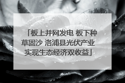 板上并网发电 板下种草固沙 洛浦县光伏产业实现生态经济双收益