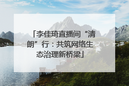李佳琦直播间“清朗”行：共筑网络生态治理新桥梁