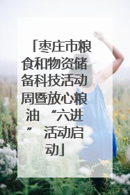 枣庄市粮食和物资储备科技活动周暨放心粮油 “六进” 活动启动