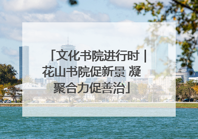文化书院进行时｜花山书院促新景 凝聚合力促善治