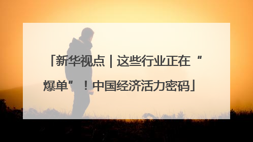 新华视点｜这些行业正在“爆单”！中国经济活力密码