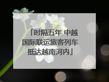 时隔五年 中越国际联运旅客列车抵达越南河内